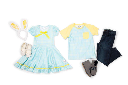 powder-blue-plaid-twirl-dress-just-for-littles®️ - Sophia's Style -4
